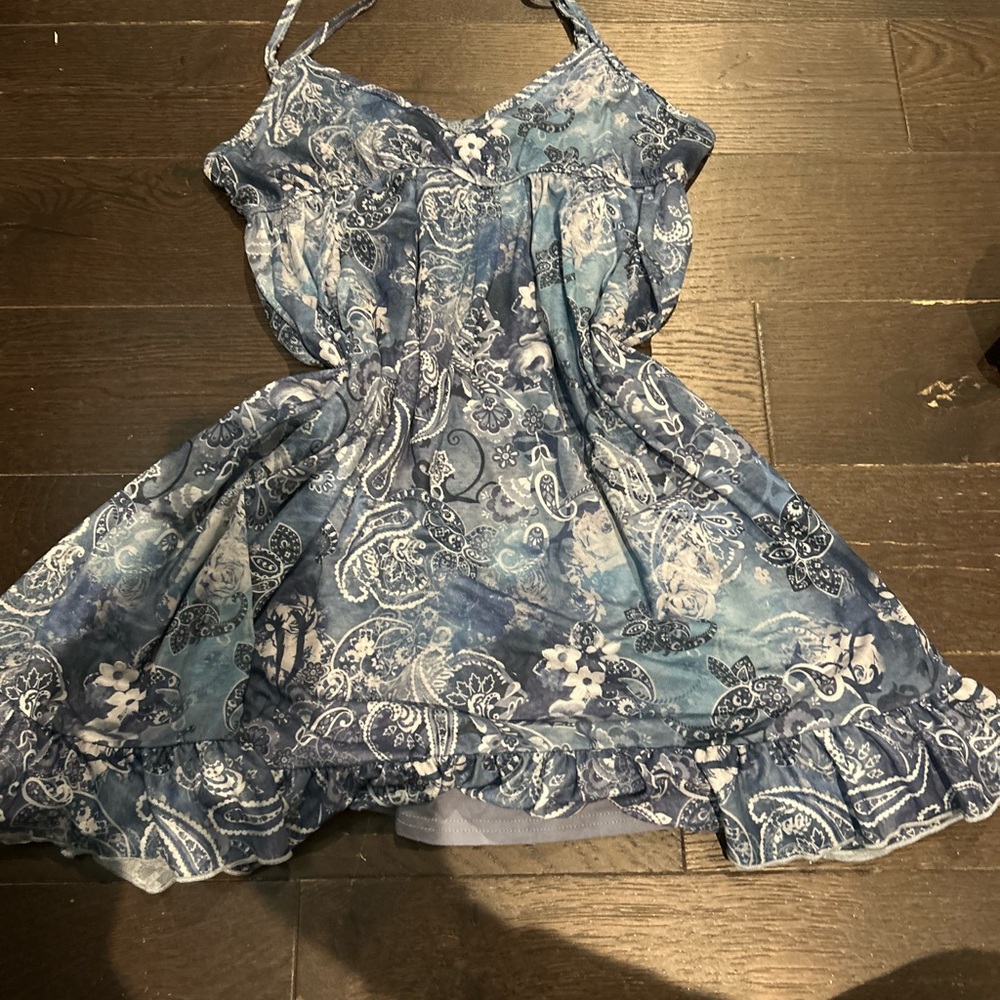 Blue Paisley Boho Dress